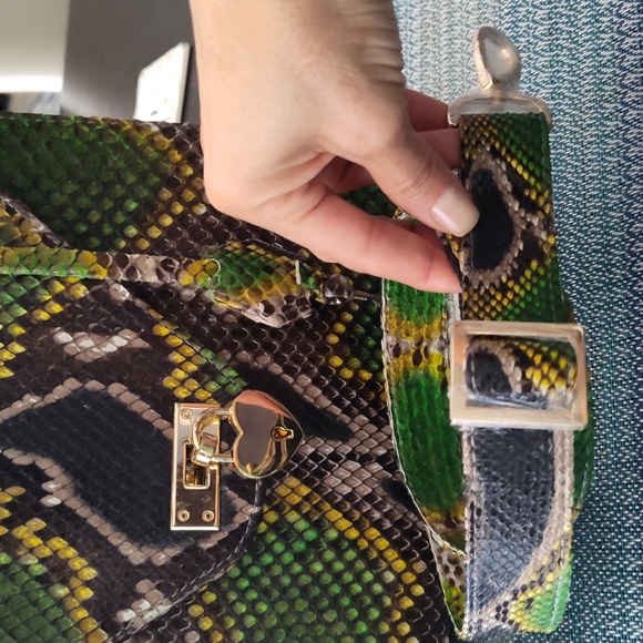 NWT The Python Pelle Collection Exotic Skins hardware loose but fully functional - Picture 10 of 11